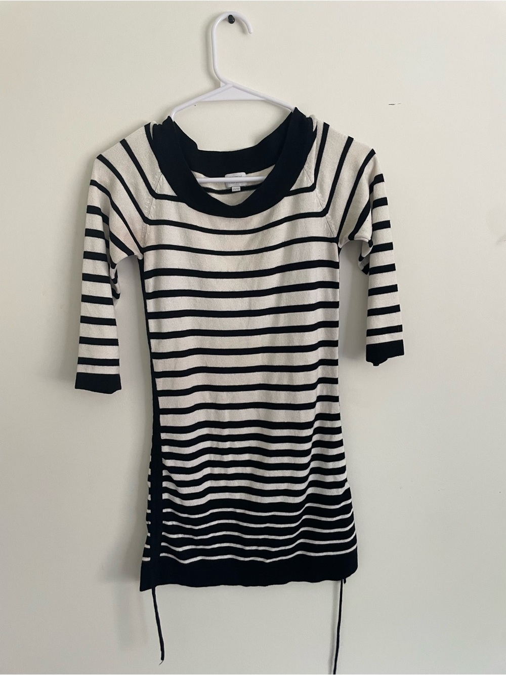 81 Suzy Shier Black and White Striped Knit Top